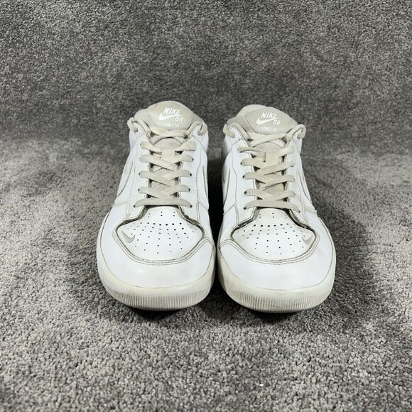 Nike SB Force 58 DH7505-100 Men’s Sz 13 Premium Triple White Leather Skate Shoes main image 8